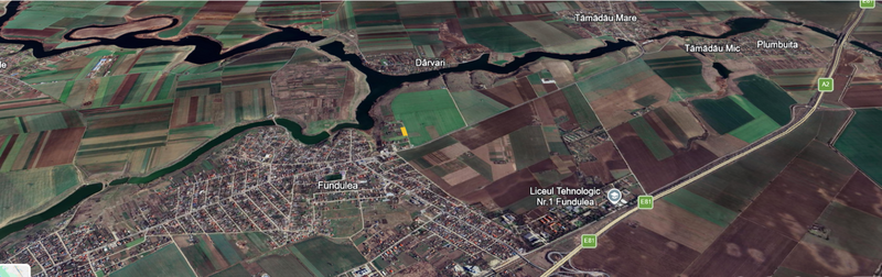 Fundulea, teren intravilan 1000 mp, parcelabil, utilitati.